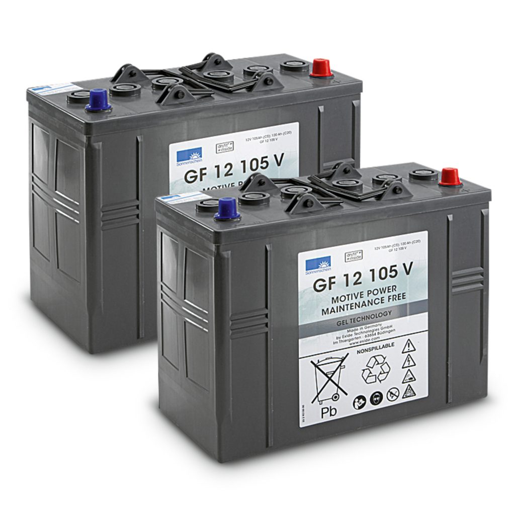 Battery kit Gel 2x 12V/105Ah, 24 V, 105 Ah, χωρίς συντήρηση